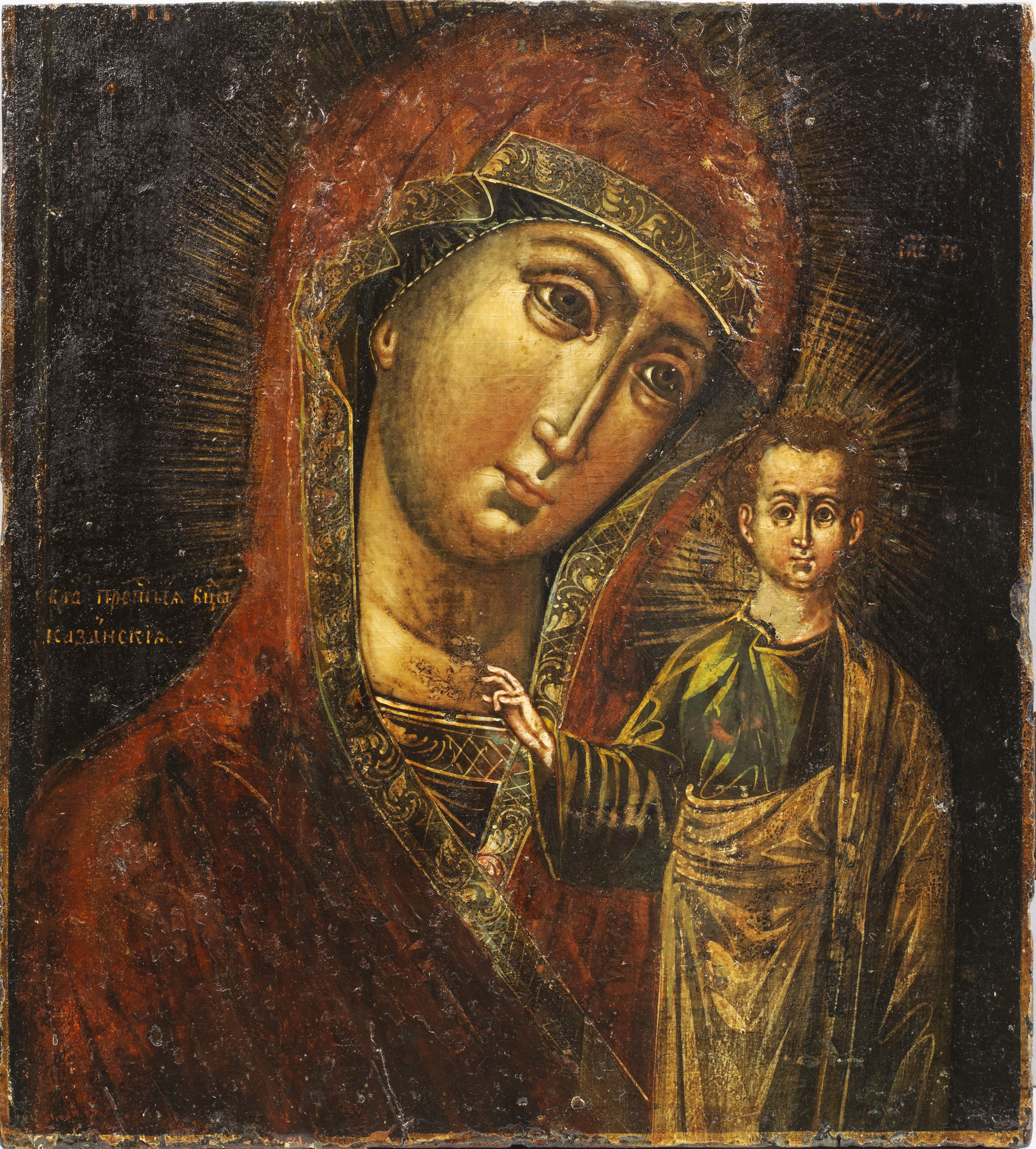 Старинная икона Казанской Божьей матери
