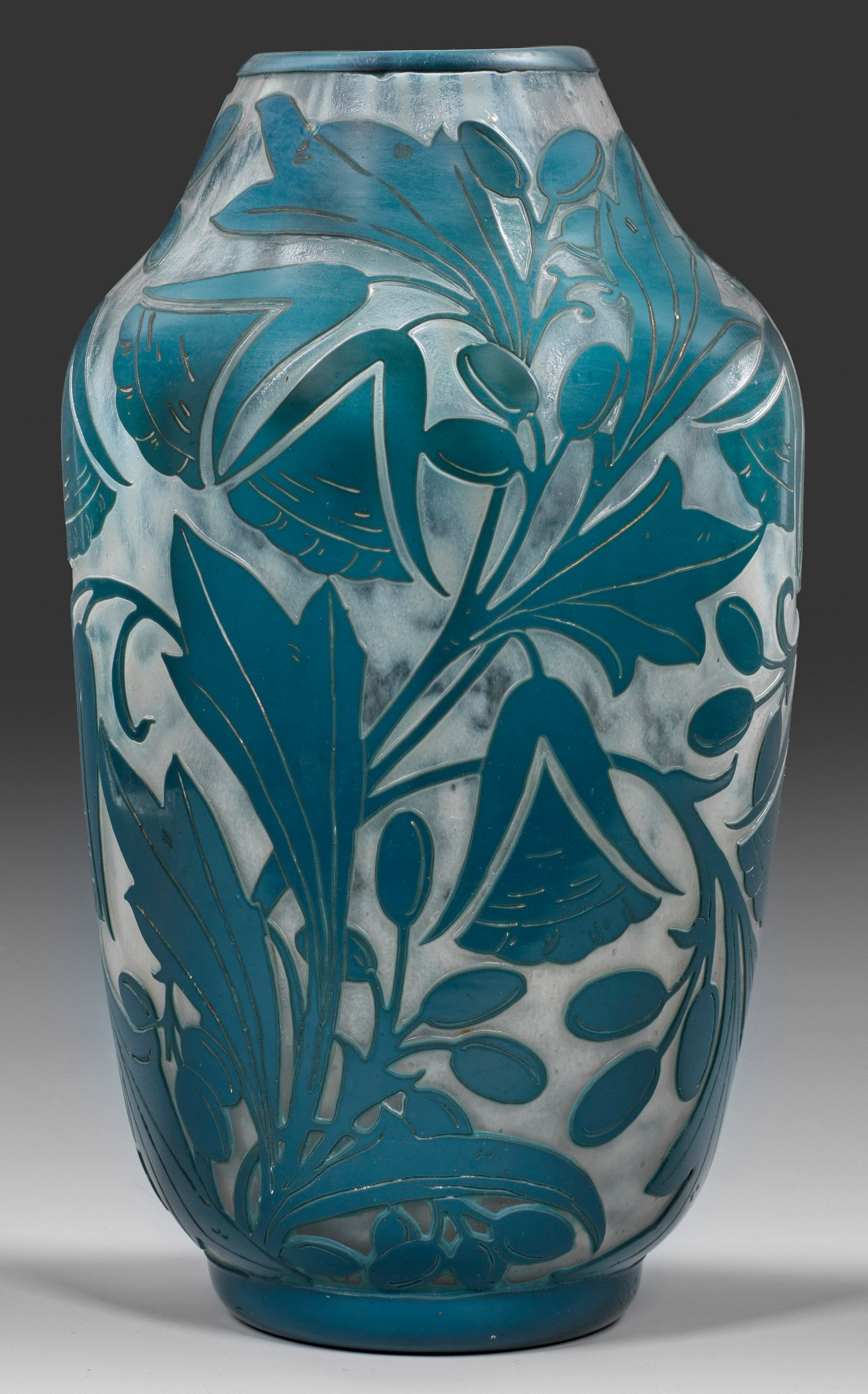 Große seltene Art Déco-Vase von Daum Frères